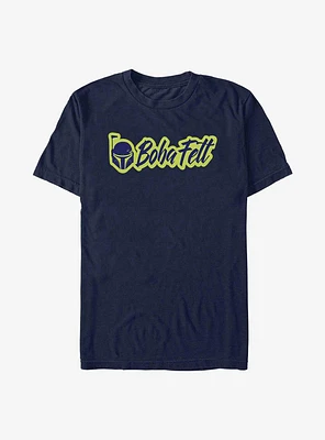Star Wars The Book Of Boba Fett Calligraphy Logo T-Shirt