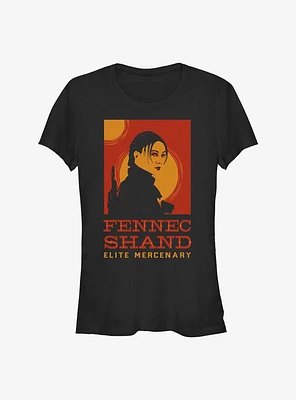 Star Wars The Book Of Boba Fett Fennec Shand Poster Girls T-Shirt
