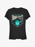Star Wars The Book Of Boba Fett Galactic Outlaw Badge Girls T-Shirt