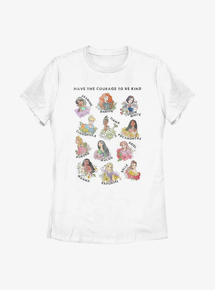 Disney Princesses Hand-drawn Womens T-Shirt