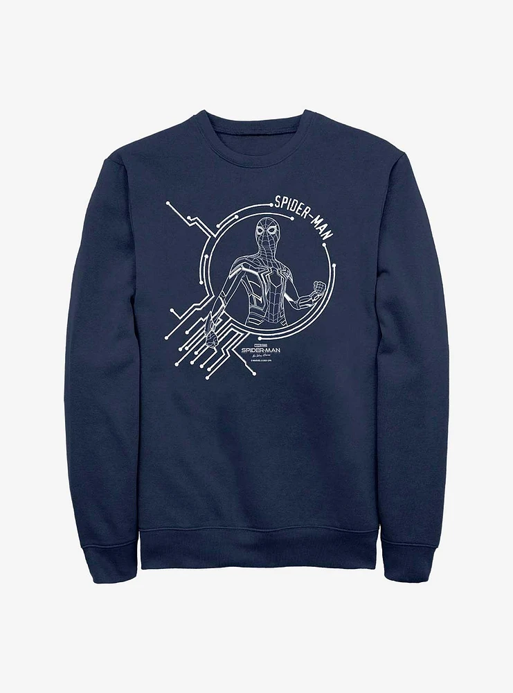Marvel Spider-Man: No Way Home White Tech Crew Sweatshirt