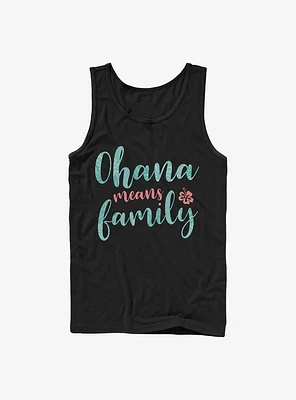 Disney Lilo & Stitch Ohana Script Tank
