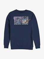 Disney Lilo & Stitch Before Coffee After Crew Sweatshirt