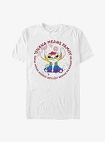 Disney Stitch Ohana Means Family Rainbow Pride T-Shirt