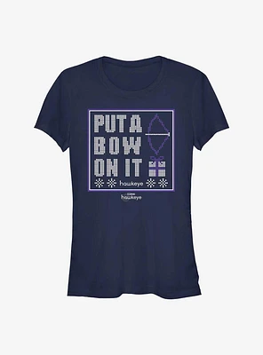 Marvel Hawkeye Put A Bow On It Girls T-Shirt