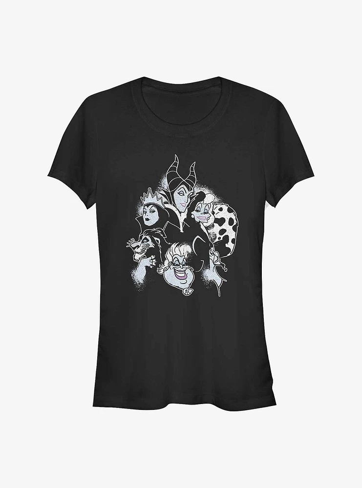 Disney Villains Villain Heads Girls T-Shirt