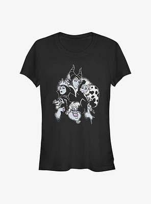 Disney Villains Villain Heads Girls T-Shirt
