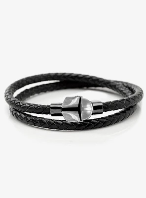 Star Wars The Mandalorian Helmet Double Wrap Stainless Steel Bracelet