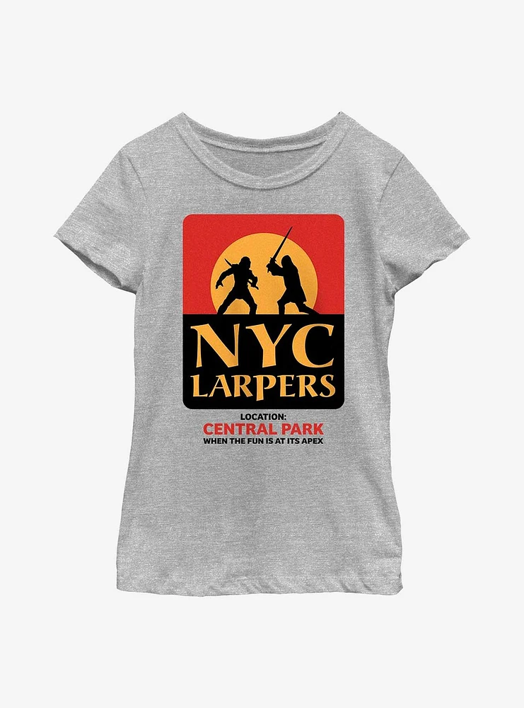 Marvel Hawkeye Larping Locating Youth Girls T-Shirt