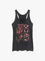 Marvel's Spider-Man Double Booking Girl's Raw Edge Tank