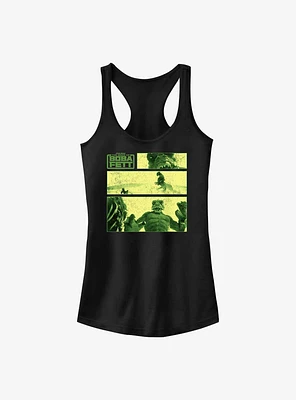 Star Wars The Book Of Boba Fett Story Panels Girls Tank Top
