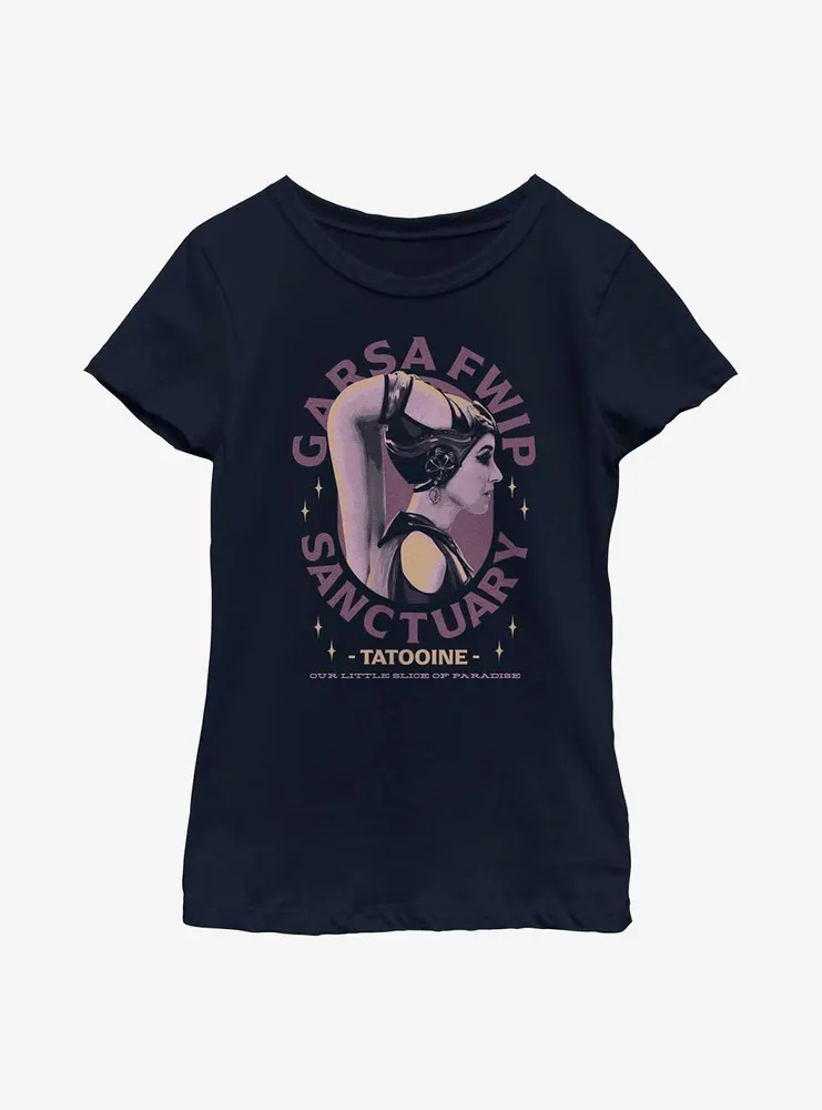 Star Wars Book Of Boba Fett Garsa Fwip Sanctuary Youth Girls T-Shirt