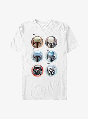 Star Wars The Mandalorian Helmets T-Shirt