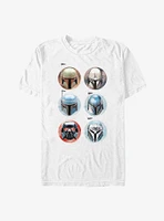 Star Wars The Mandalorian Helmets T-Shirt