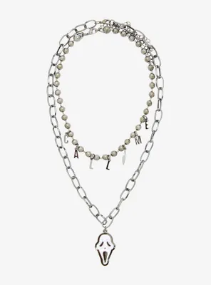 Scream Ghost Face Call Me Chain Necklace Set