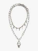 Scream Ghost Face Call Me Chain Necklace Set