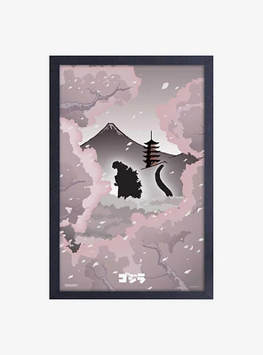 Godzilla Blossoms Framed Wood Wall Art