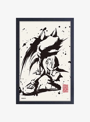 Sonic the Hedgehog Inked Knuckles Framed Wood Wall Art