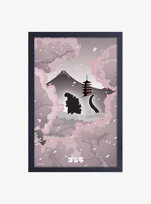 Godzilla Blossoms Framed Wood Wall Art