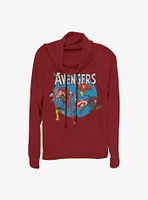 Marvel The Avengers Girls Cowl Neck Long Sleeve Top