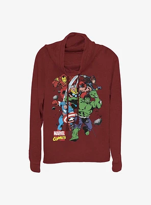 Marvel The Avengers Starters Girls Cowl Neck Long Sleeve Top