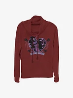 Disney the Princess and Frog Deadly Irresistible Girls Cowl Neck Long Sleeve Top