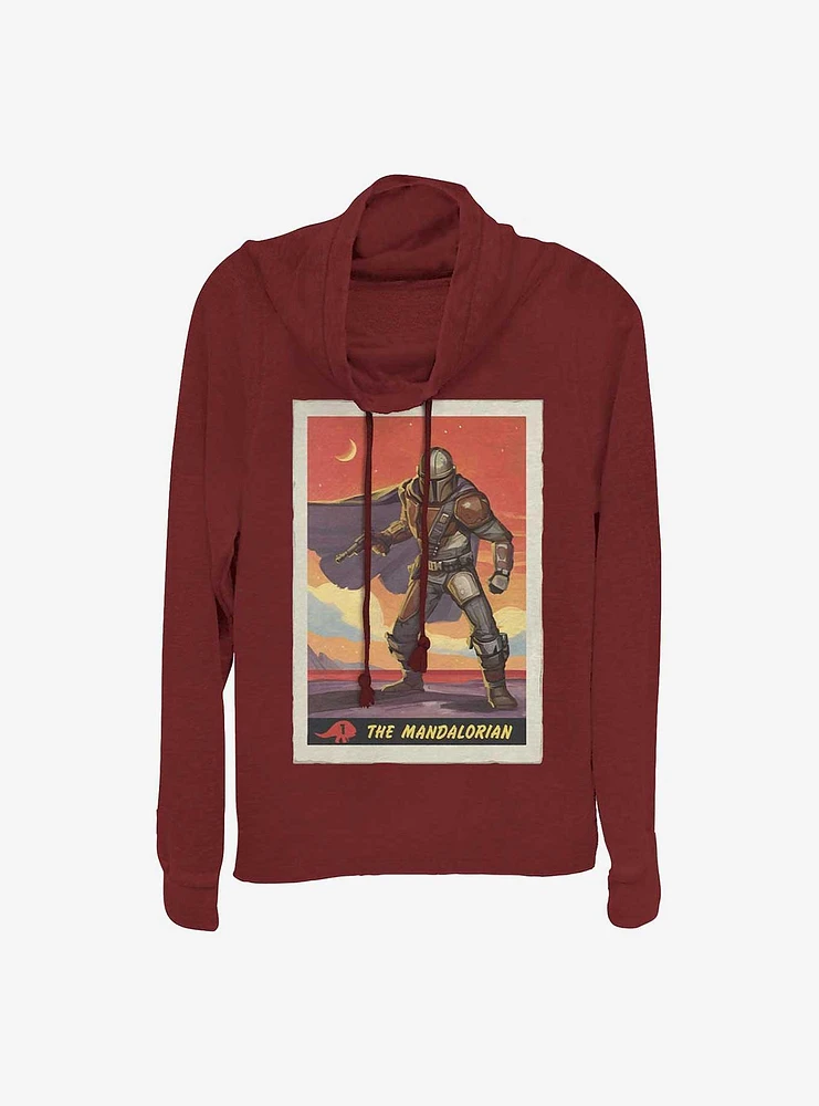 Star Wars The Mandalorian Poster Girls Cowl Neck Long Sleeve Top