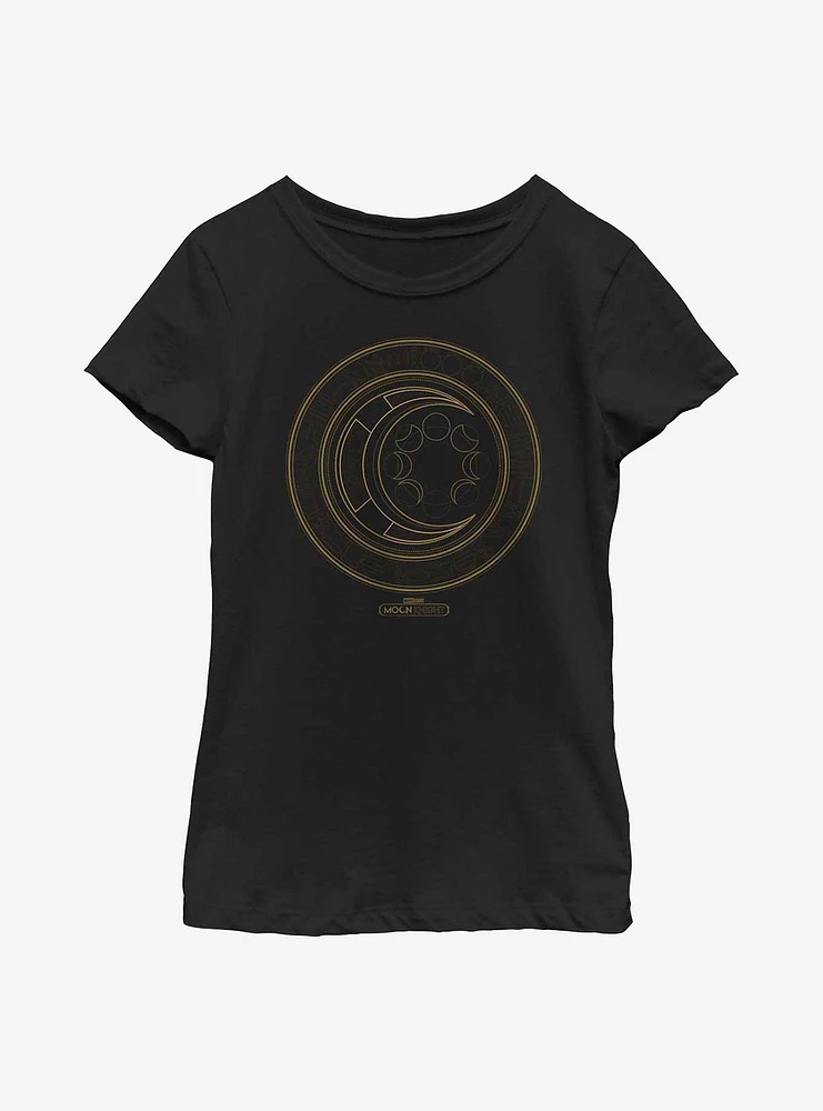 Marvel Moon Knight Hieroglyphics Logo Youth Girls T-Shirt