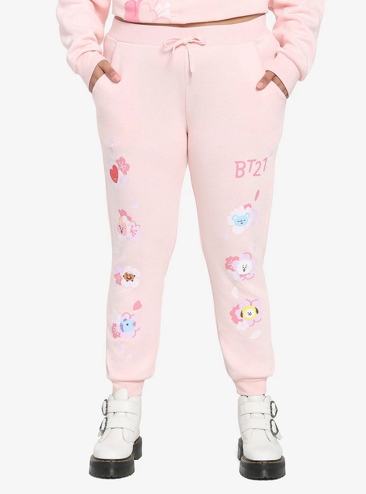 BT21 Cherry Blossom Girls Sweatpants Plus Size