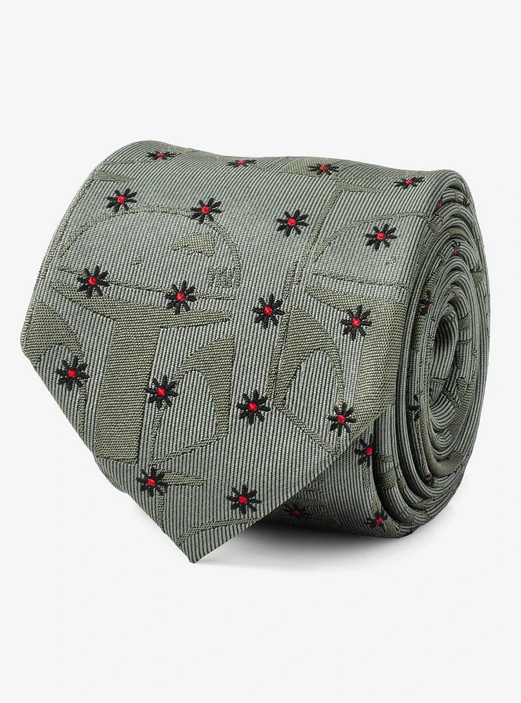 Star Wars The Book of Boba Fett Green Motif Men's Tie
