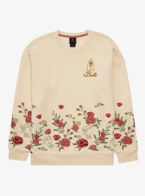 Disney Beauty and the Beast Belle Floral Women's Crewneck - BoxLunch Exclusive