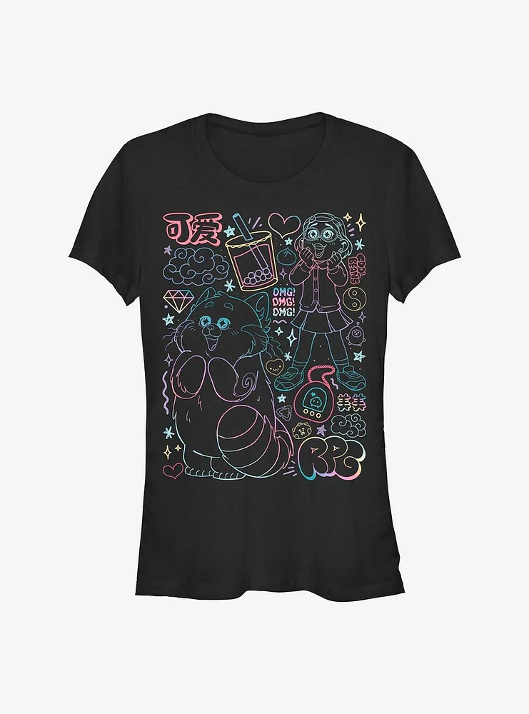 Disney Pixar Turning Red Super Doodle Girls T-Shirt