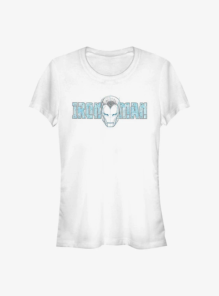 Marvel Iron Man Face Girls T-Shirt