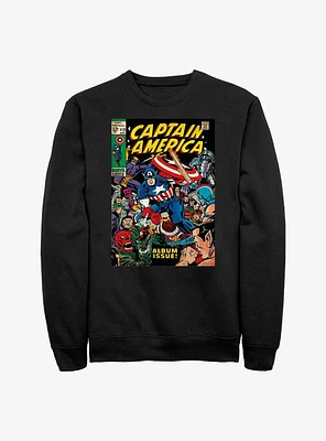 Marvel Captain America Comic Book Cover Sweatshirt