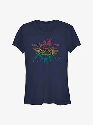 Star Wars The Mandalorian Celestial Sun Grogu Girls T-Shirt