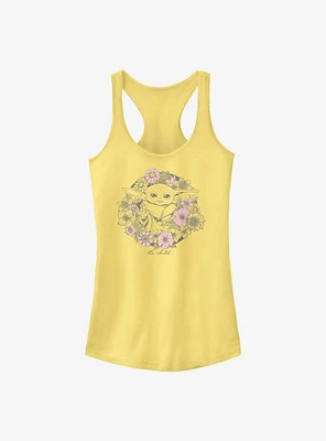 Star Wars The Mandalorian Child Floral Girls Tank