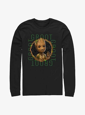 Marvel Guardians of the Galaxy Groot Focus Long Sleeve T-Shirt