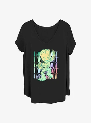 Marvel Guardians of the Galaxy Dancing Groot Girls T-Shirt Plus