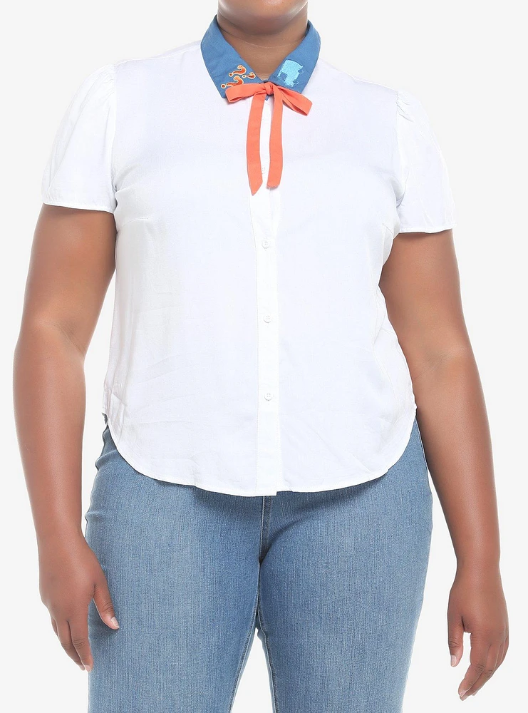 Scooby-Doo! Fred Girls Woven Button-Up Plus Size