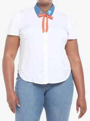 Scooby-Doo! Fred Girls Woven Button-Up Plus Size