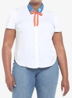Scooby-Doo! Fred Girls Woven Button-Up Plus Size