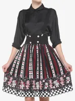 Mad Tea Party Stripe Suspender Skirt