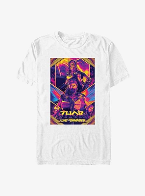 Marvel Thor: Love And Thunder Neon Poster T-Shirt