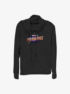Marvel Ms. Logo Cowlneck Long-Sleeve Girls Top