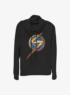 Marvel Ms. Logo Icon Cowlneck Long-Sleeve Girls Top