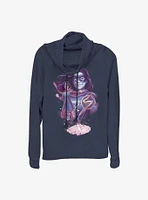 Marvel Ms. House Of Mirrors Cowlneck Long-Sleeve Girls Top