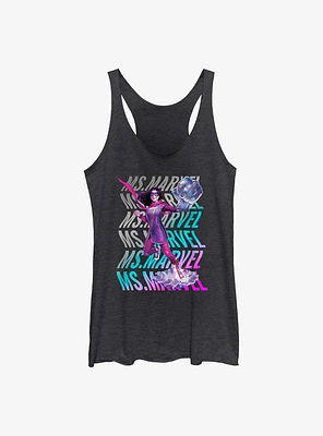 Marvel Ms. Wave GIrls Raw Edge Tank