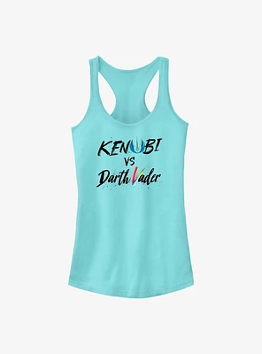 Star Wars Obi-Wan Kenobi Vader Lettering Girls Tank