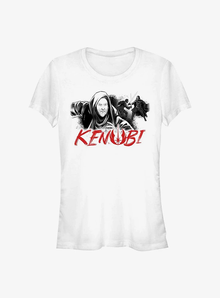 Star Wars Obi-Wan Kenobi Spray Paint Girls T-Shirt