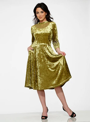 Green Velvet Dress